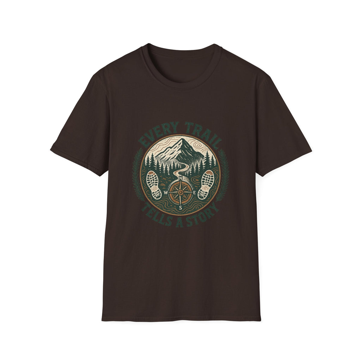 Every Trail Tells a Story T-Shirt | Mountain Bike Hiking Adventure Tee | SummitPine