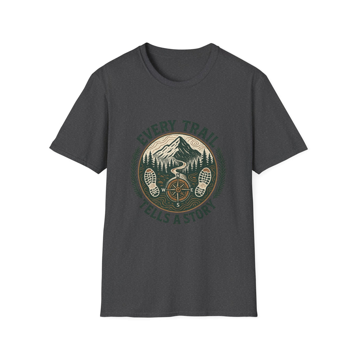 Every Trail Tells a Story T-Shirt | Mountain Bike Hiking Adventure Tee | SummitPine