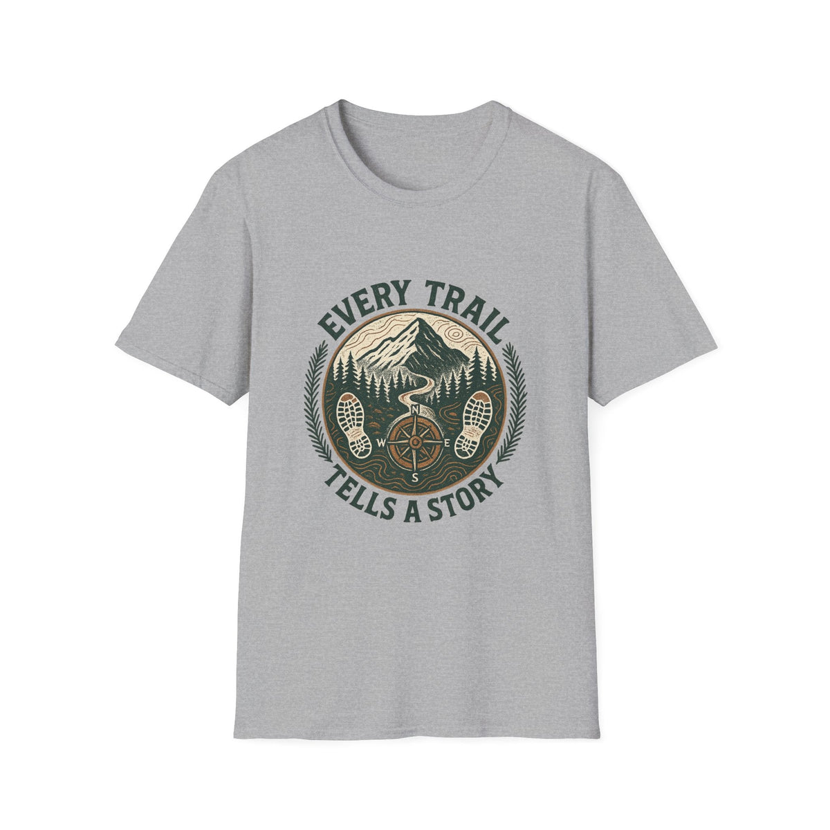 Every Trail Tells a Story T-Shirt | Mountain Bike Hiking Adventure Tee | SummitPine