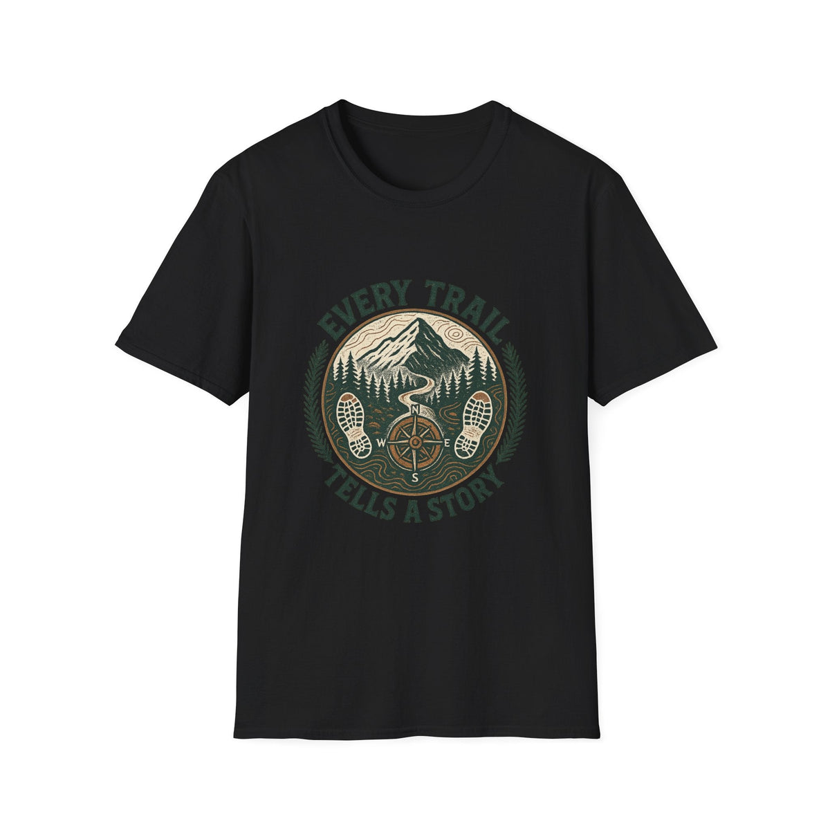 Every Trail Tells a Story T-Shirt | Mountain Bike Hiking Adventure Tee | SummitPine