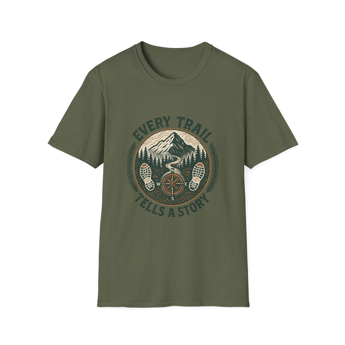 Every Trail Tells a Story T-Shirt | Mountain Bike Hiking Adventure Tee | SummitPine