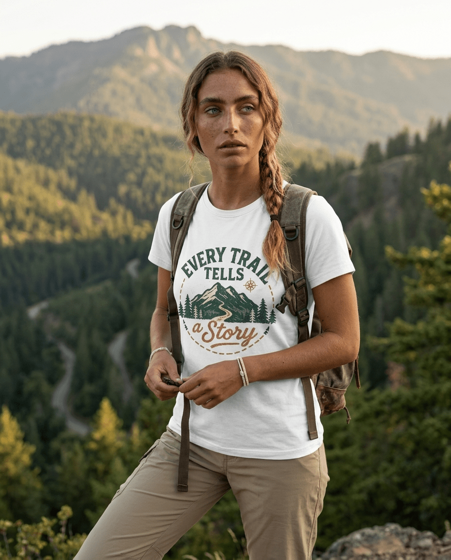 Every Trail Tells a Story T-Shirt | Mountain Hiking Adventure Tee | SummitPine