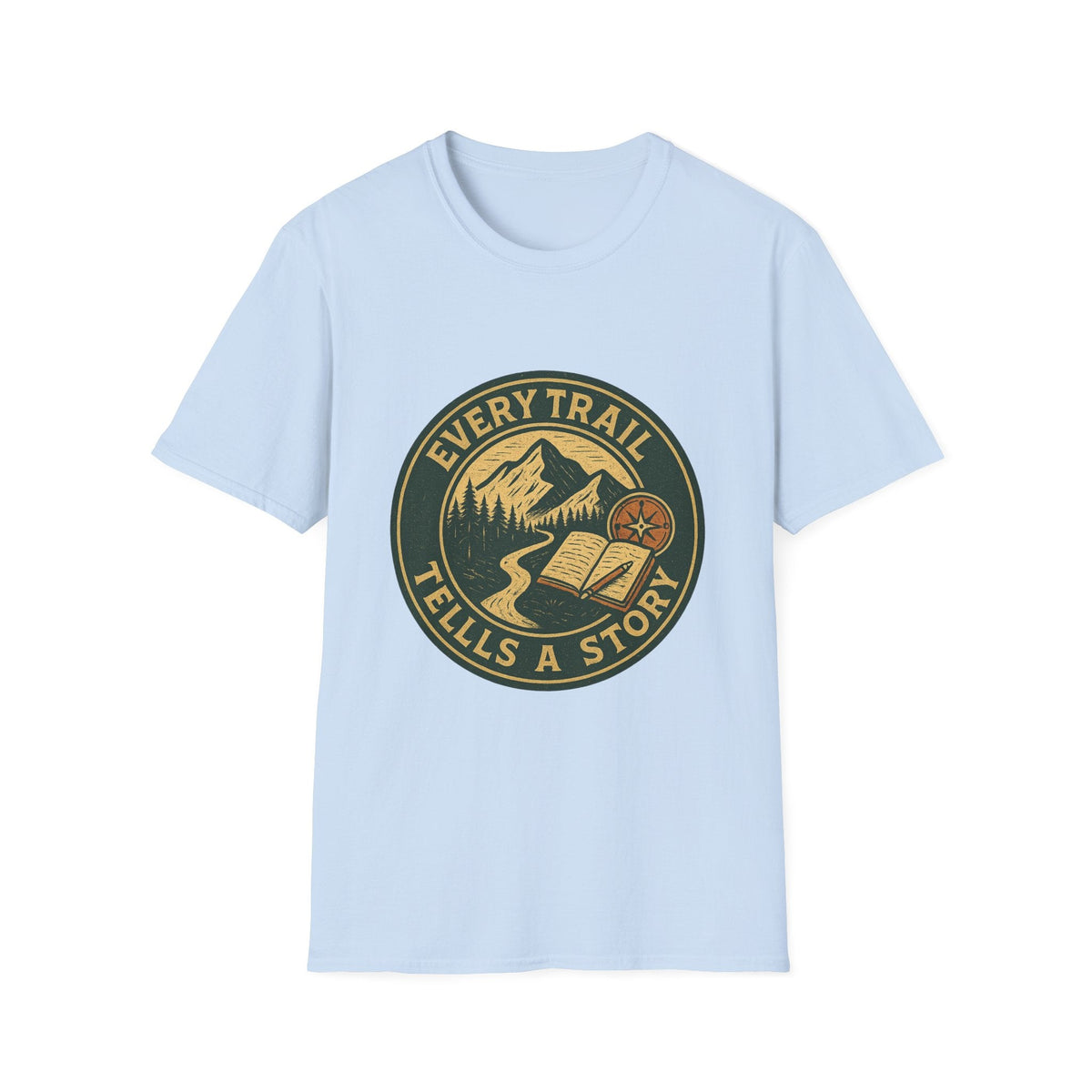 Every Trail Tells a Story T-Shirt | Mountain Hiking Badge Design | SummitPine
