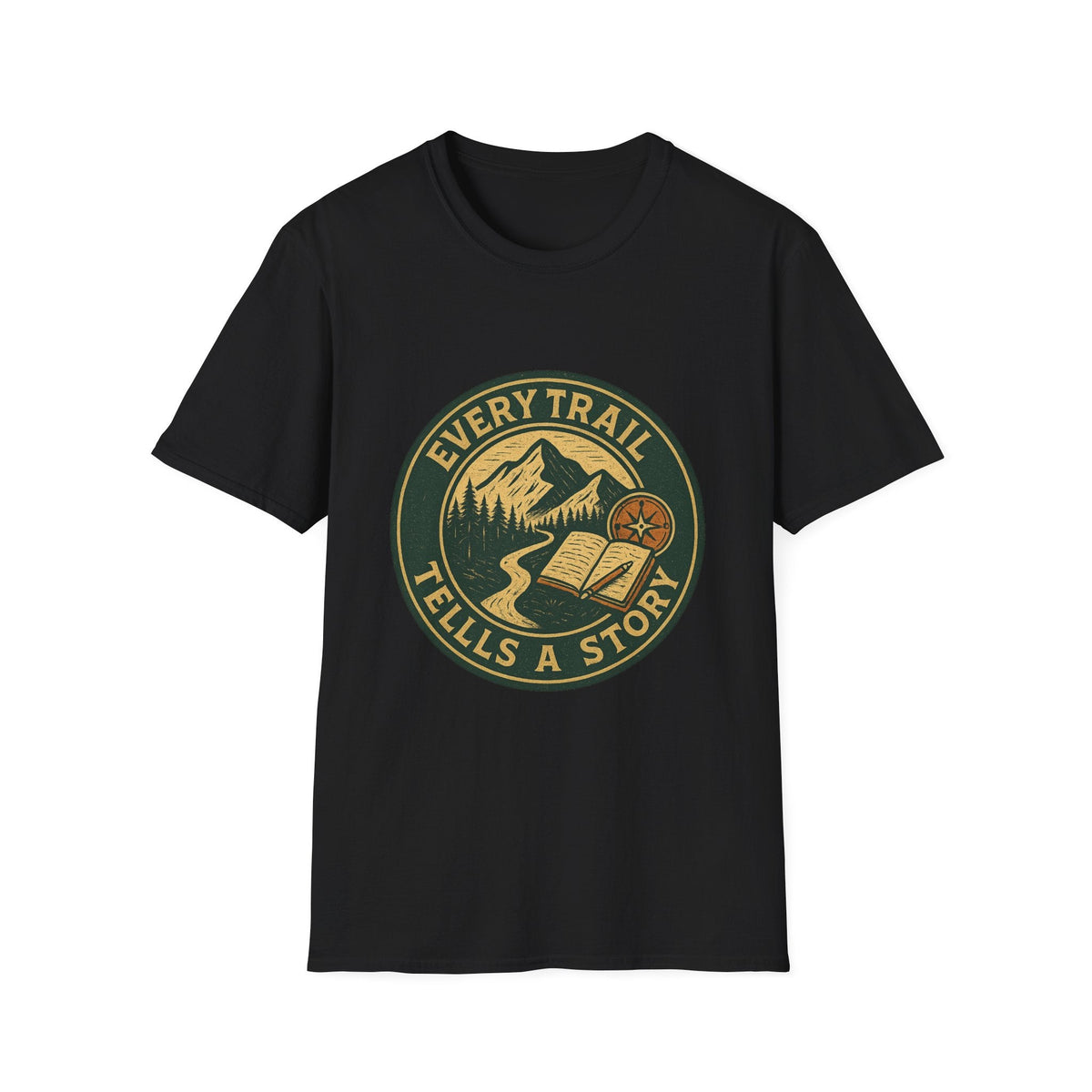 Every Trail Tells a Story T-Shirt | Mountain Hiking Badge Design | SummitPine