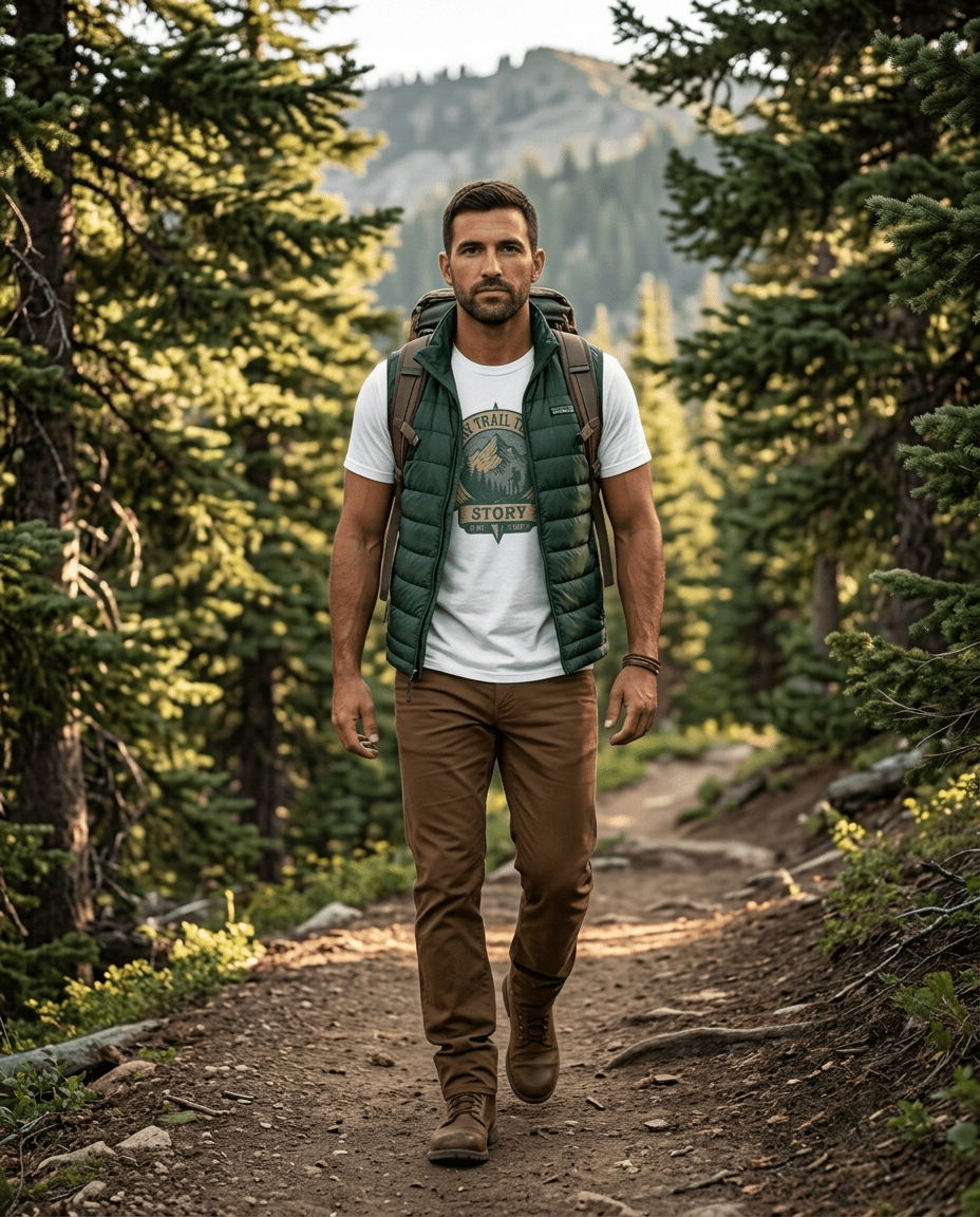 Every Trail Tells a Story T-Shirt | Mountain Hiking Badge Tee | SummitPine