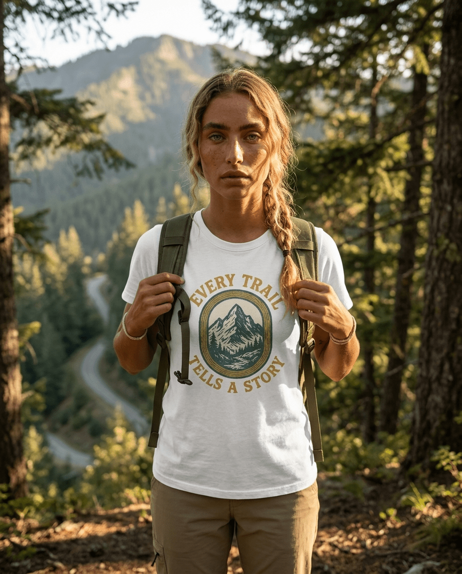 Every Trail Tells a Story T-Shirt | Mountain Hiking Graphic Tee | SummitPine