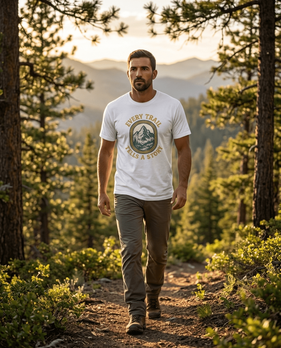 Every Trail Tells a Story T-Shirt | Mountain Hiking Graphic Tee | SummitPine
