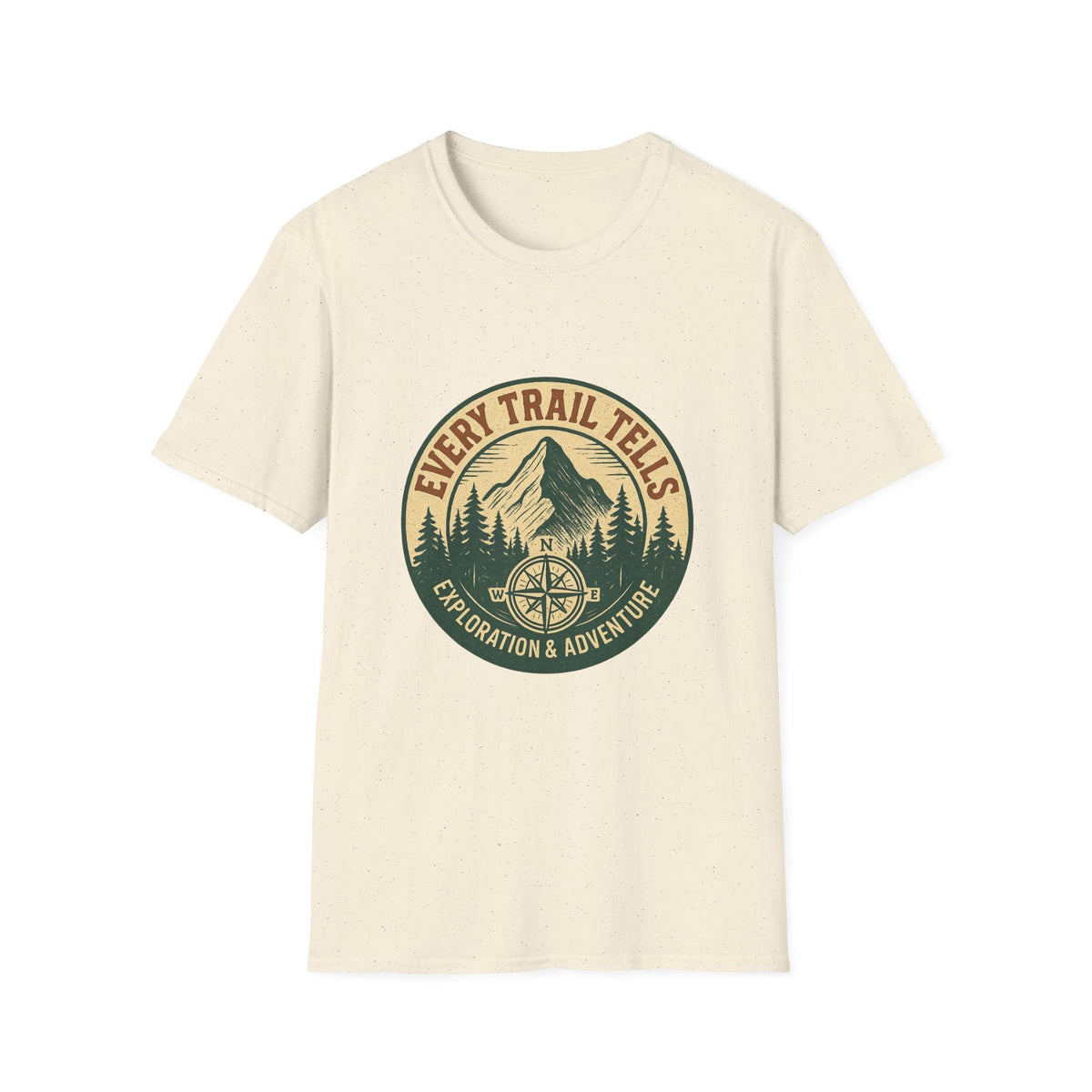 Every Trail Tells Mountain Graphic T-Shirt | Adventure Compass Outdoor Tee | SummitPine