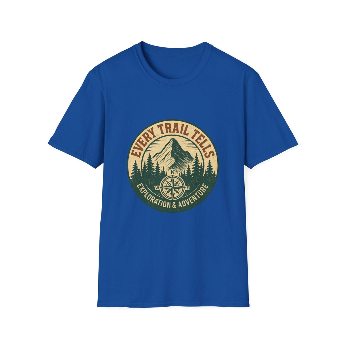 Every Trail Tells Mountain Graphic T-Shirt | Adventure Compass Outdoor Tee | SummitPine