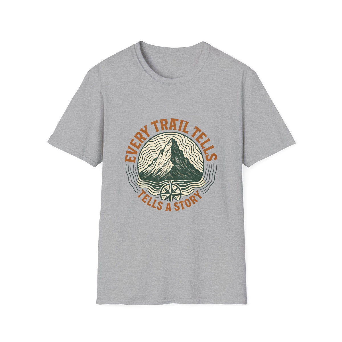 Every Trail Tells Mountain T-Shirt | Hiking Nature Adventure | SummitPine