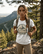 Every Trail Tells Story T-Shirt | Mountain, Open Book, Compass Design | SummitPine