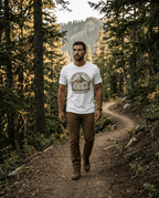 Every Trail Tells Story T-Shirt | Mountain, Open Book, Compass Design | SummitPine