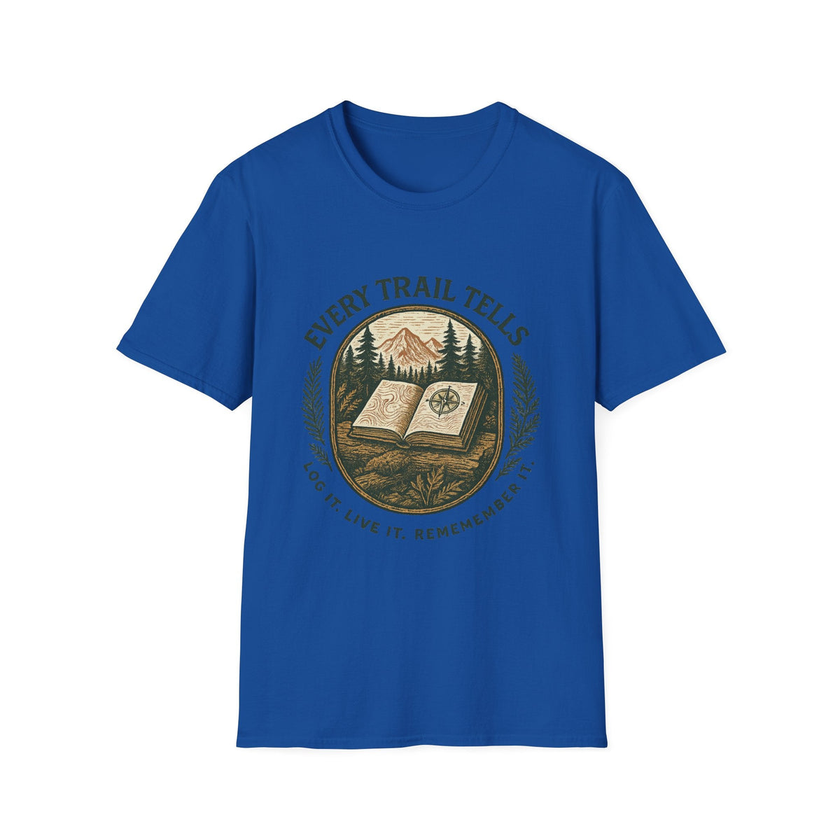 Every Trail Tells T-Shirt | Mountain Map Compass Hiking Shirt | SummitPine