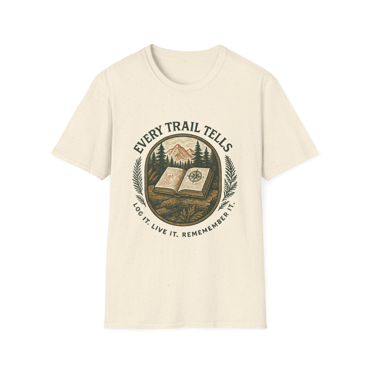 Every Trail Tells T-Shirt | Mountain Map Compass Hiking Shirt | SummitPine