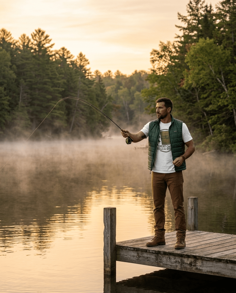Fishing Journal T-Shirt | Every Cast Tells a Story, Fishing Graphic | SummitPine