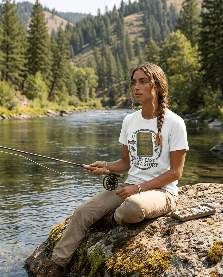 Fishing Journal T-Shirt | Every Cast Tells a Story, Fishing Graphic | SummitPine
