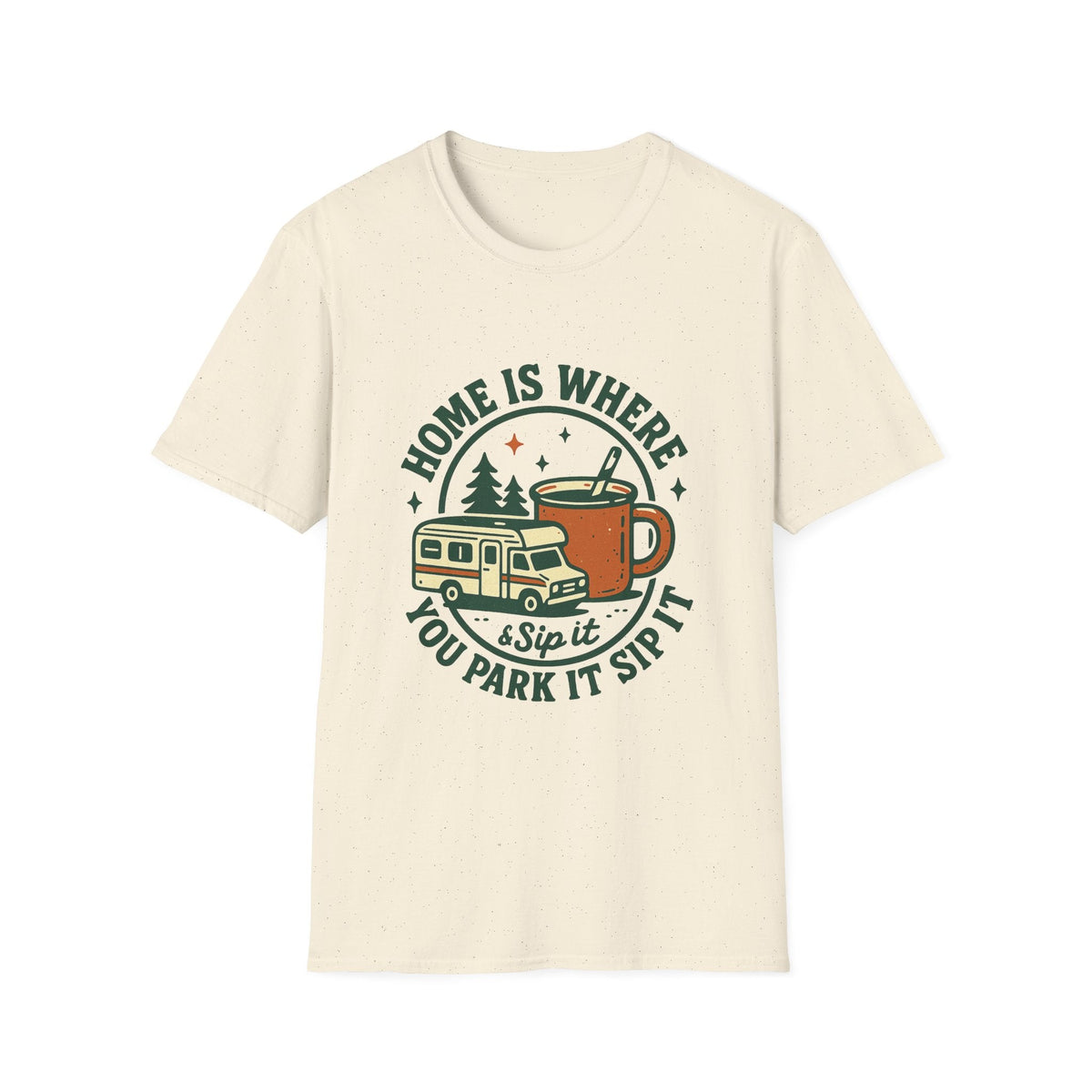 Home Is Where You Park It Camper T-Shirt | RV Coffee Travel Design | SummitPine