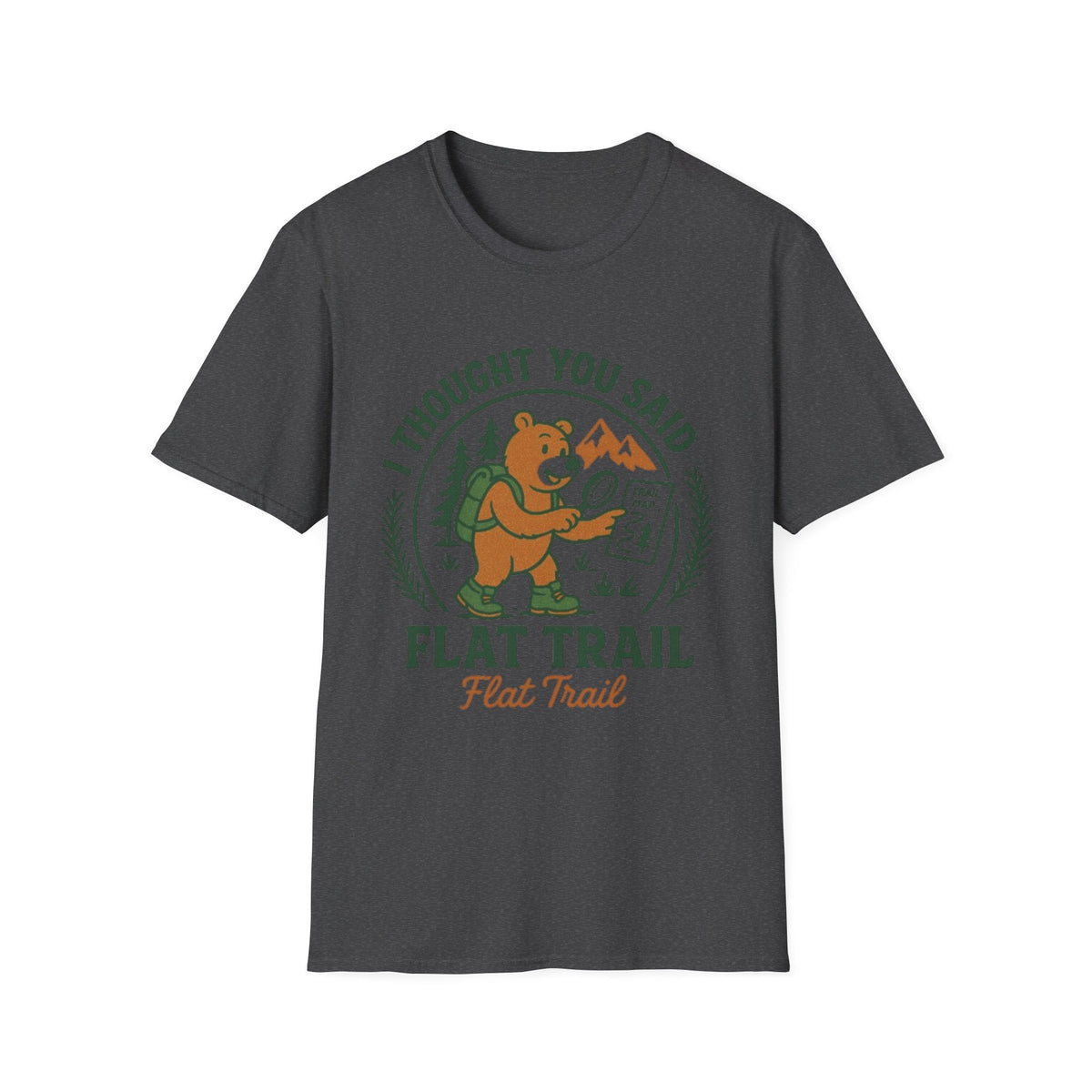 I Thought You Said Flat Trail T-Shirt | Hiking Bear Graphic | SummitPine
