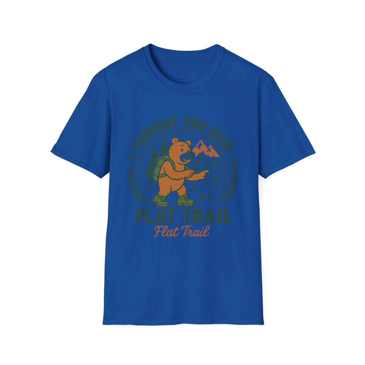 I Thought You Said Flat Trail T-Shirt | Hiking Bear Graphic | SummitPine