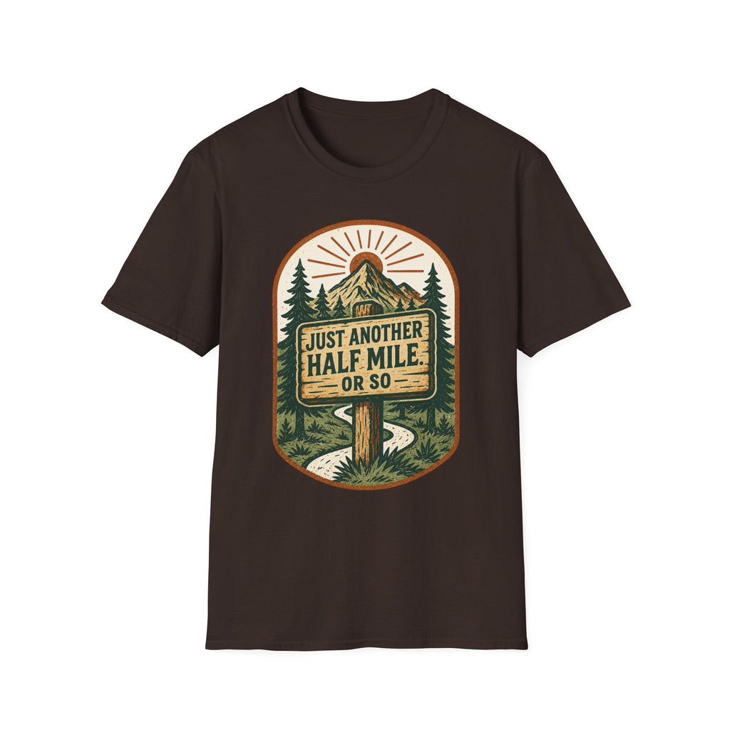 Just Another Half Mile T-Shirt | Hiking Mountains Vintage Trail Design | SummitPine