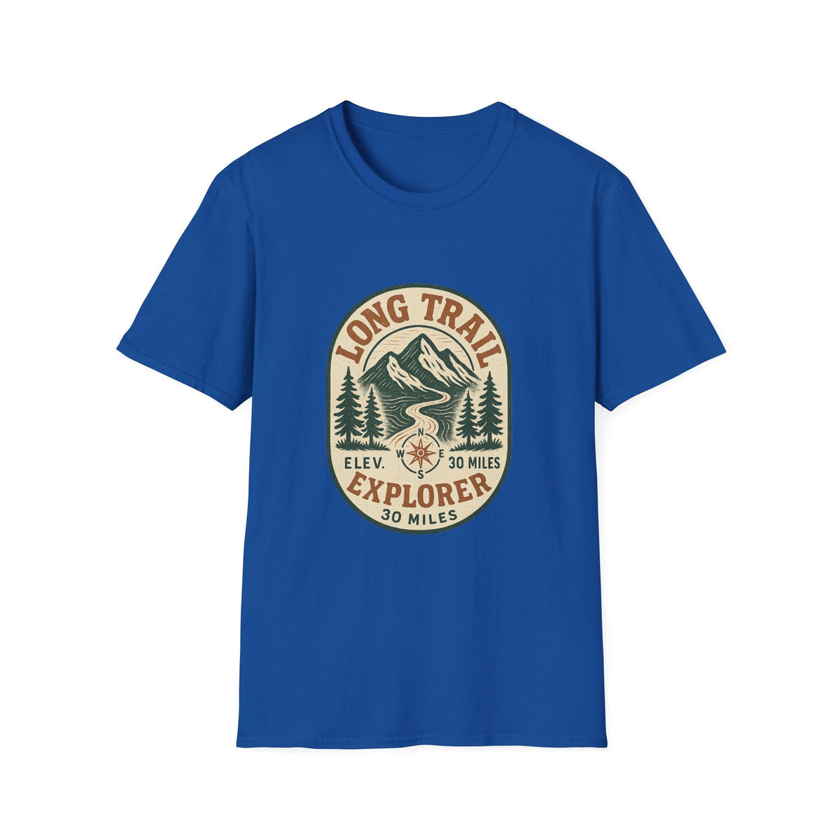 Long Trail Mountain Explorer T-Shirt | Hiking Adventure Badge | SummitPine