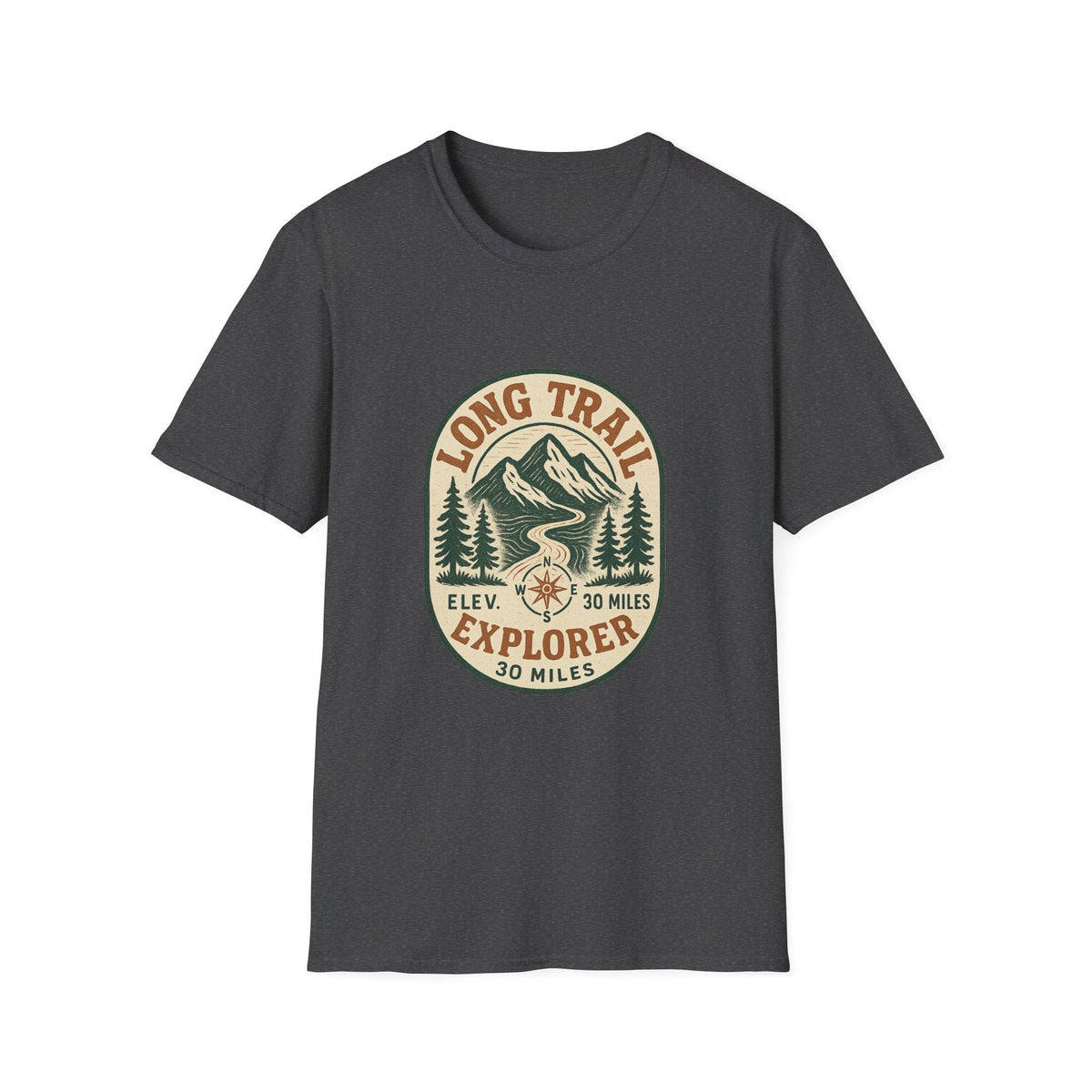 Long Trail Mountain Explorer T-Shirt | Hiking Adventure Badge | SummitPine