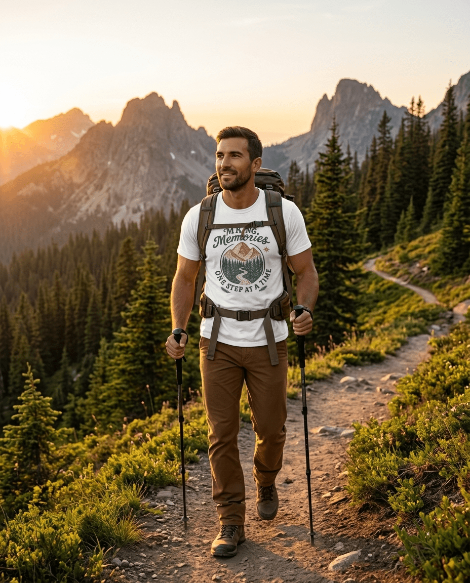 Making Memories T-Shirt | Mountain Trail Graphic, Outdoor Adventure | SummitPine