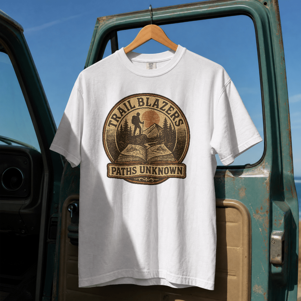 Path Unknown Vintage Hiking Shirt | Retro Mountain Adventure Graphic Tee | SummitPine