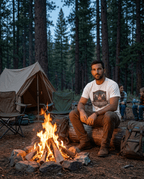 Personalized Campfire Badge T-Shirt | Custom Family Name Outdoor Tee | SummitPine