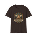 Personalized Campfire Badge T-Shirt | Custom Family Name Outdoor Tee | SummitPine