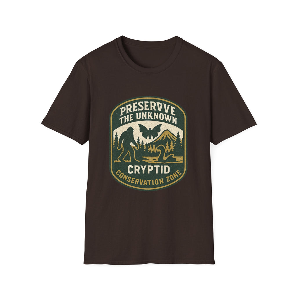 Preserve the Unknown T-Shirt | Vintage Cryptid Bigfoot Graphic Tee | Mountain Adventure Shirt | SummitPine