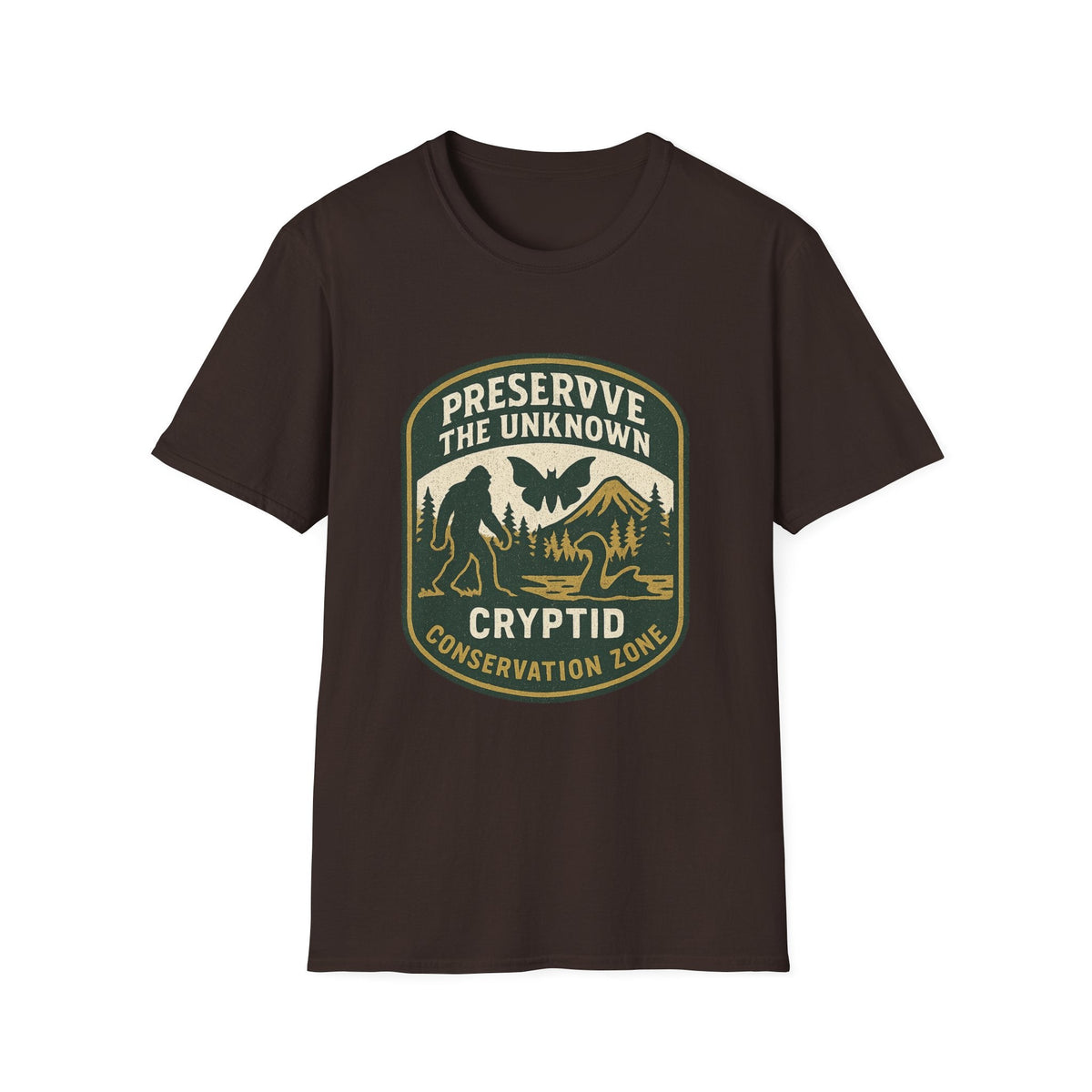 Preserve the Unknown T-Shirt | Vintage Cryptid Bigfoot Graphic Tee | Mountain Adventure Shirt | SummitPine