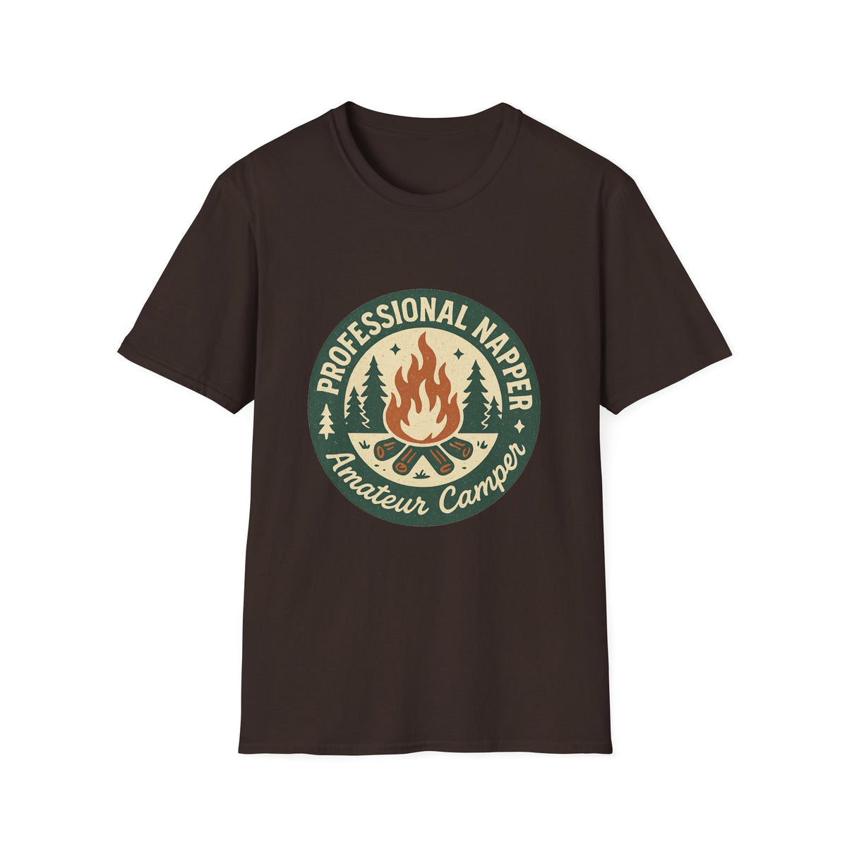 Professional Napper Campfire T-Shirt | Camping Nap Sleep Graphic Tee | SummitPine