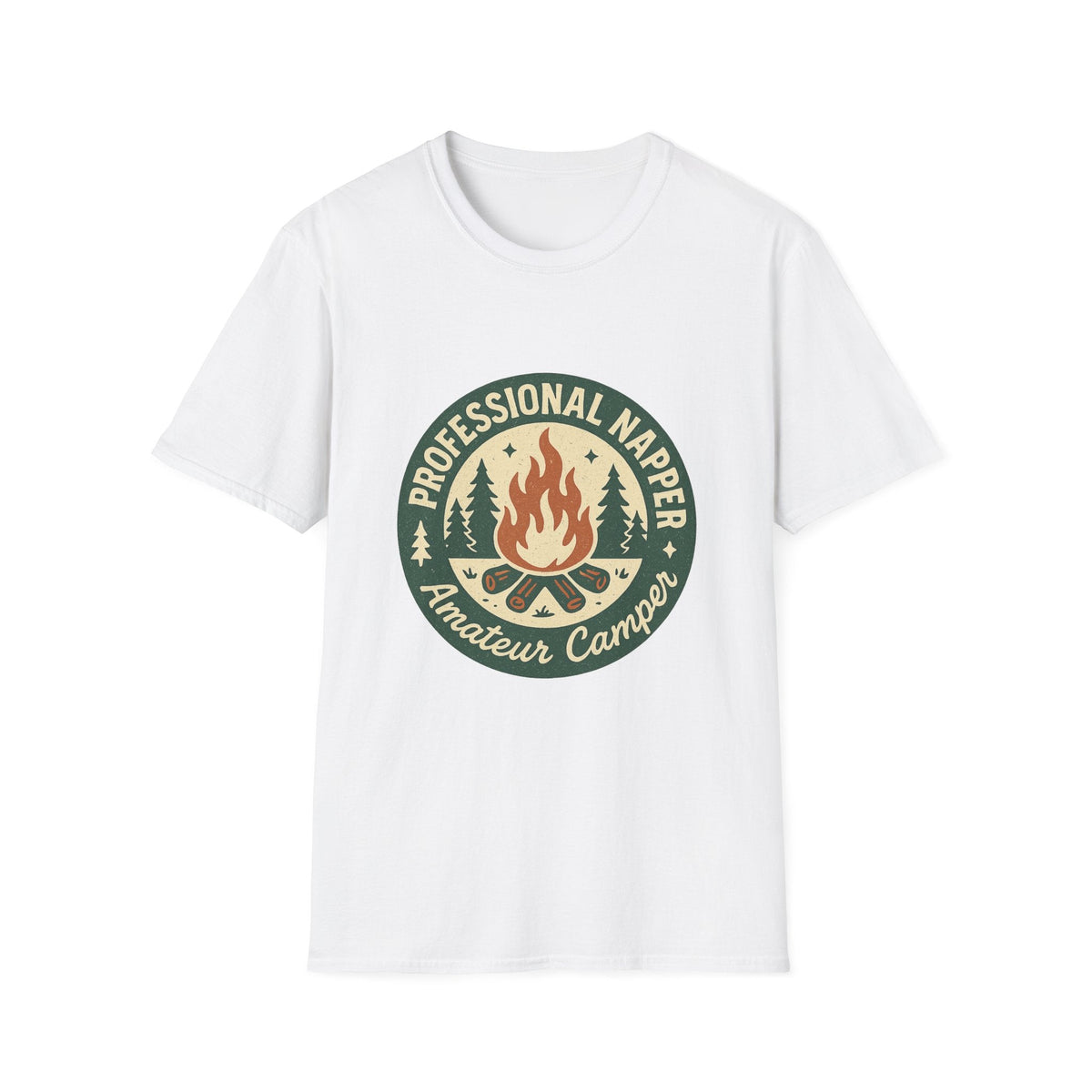 Professional Napper Campfire T-Shirt | Camping Nap Sleep Graphic Tee | SummitPine