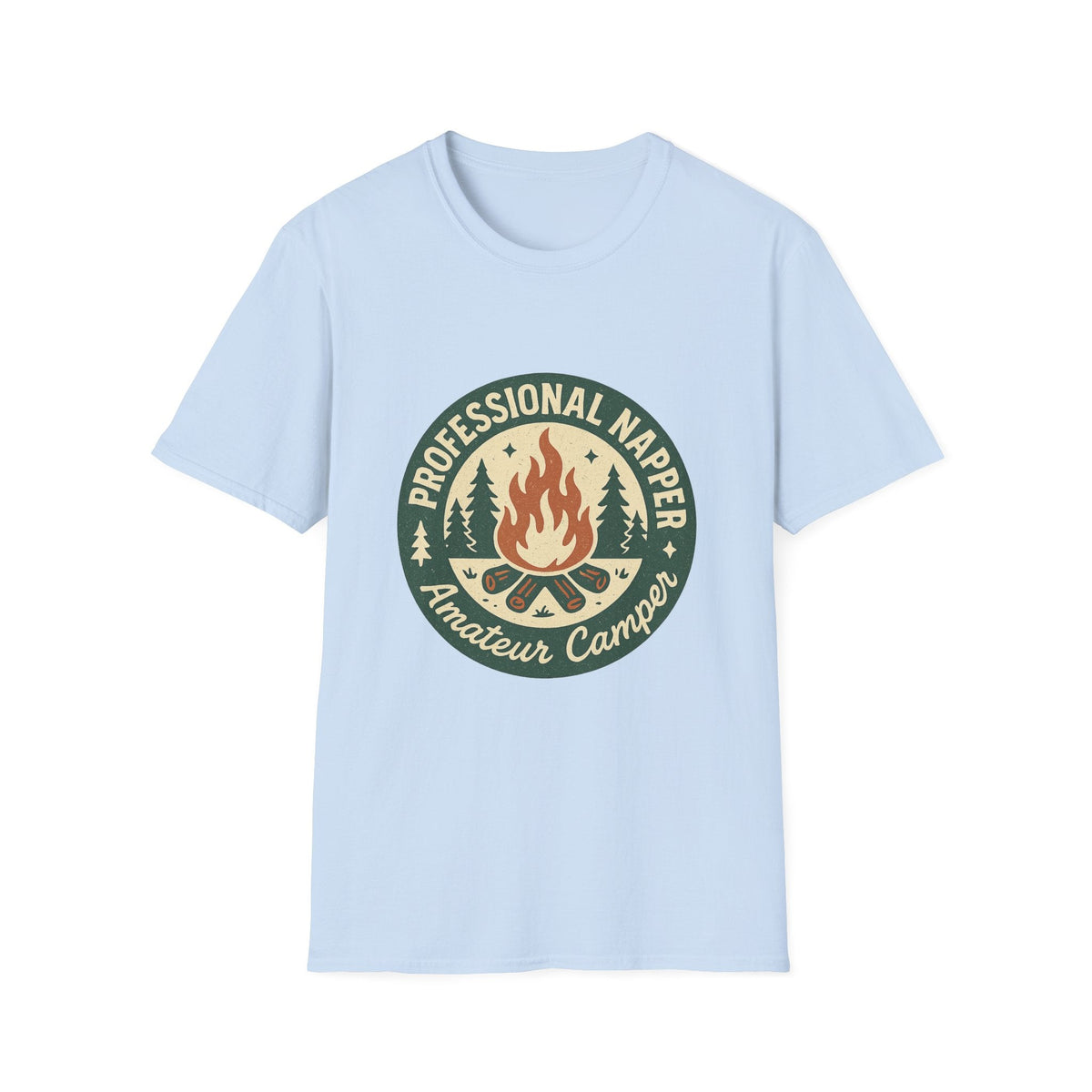 Professional Napper Campfire T-Shirt | Camping Nap Sleep Graphic Tee | SummitPine