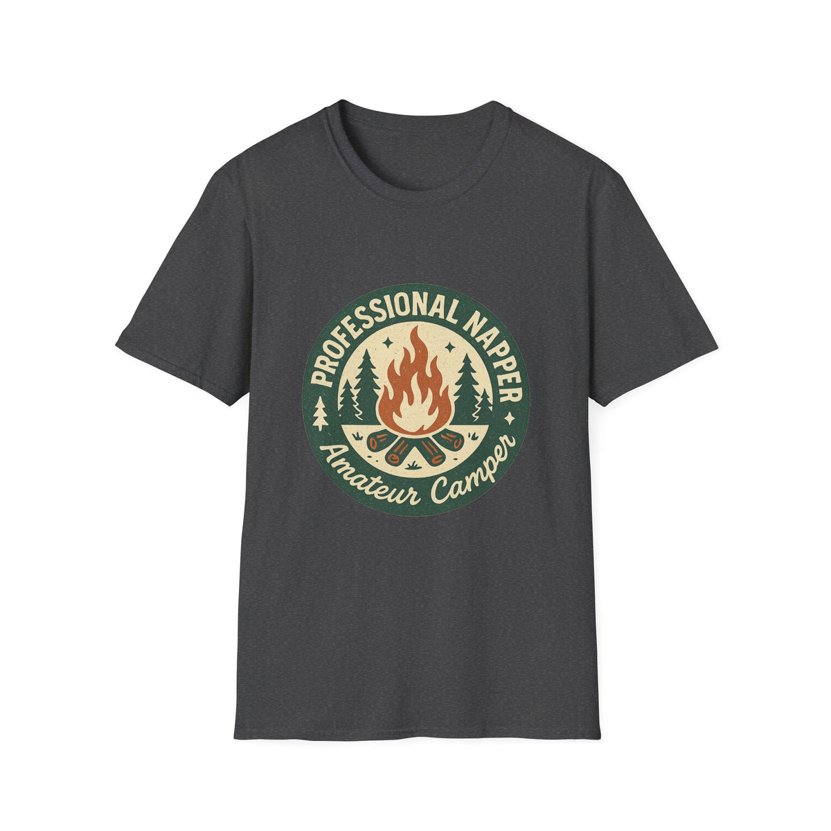 Professional Napper Campfire T-Shirt | Camping Nap Sleep Graphic Tee | SummitPine