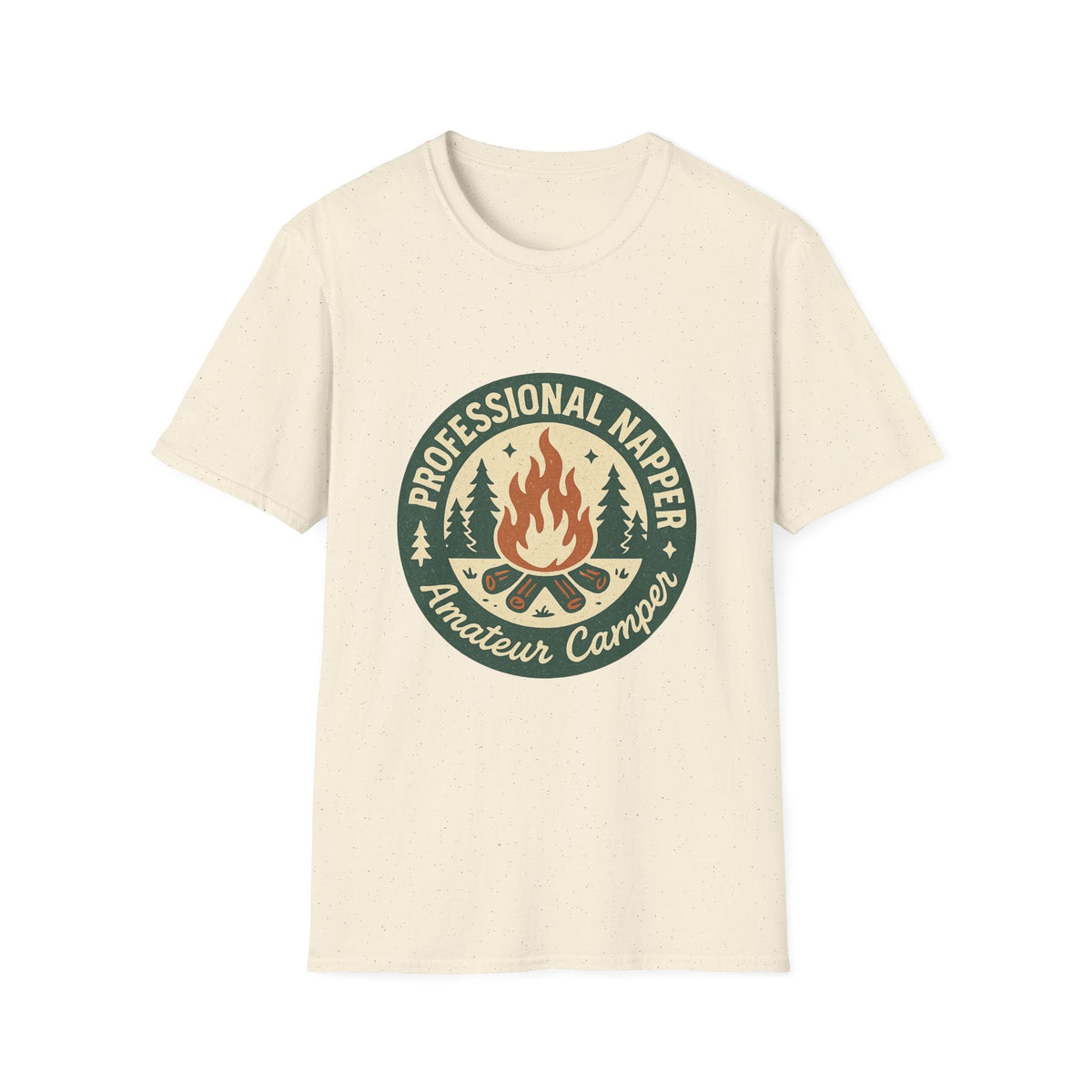 Professional Napper Campfire T-Shirt | Camping Nap Sleep Graphic Tee | SummitPine