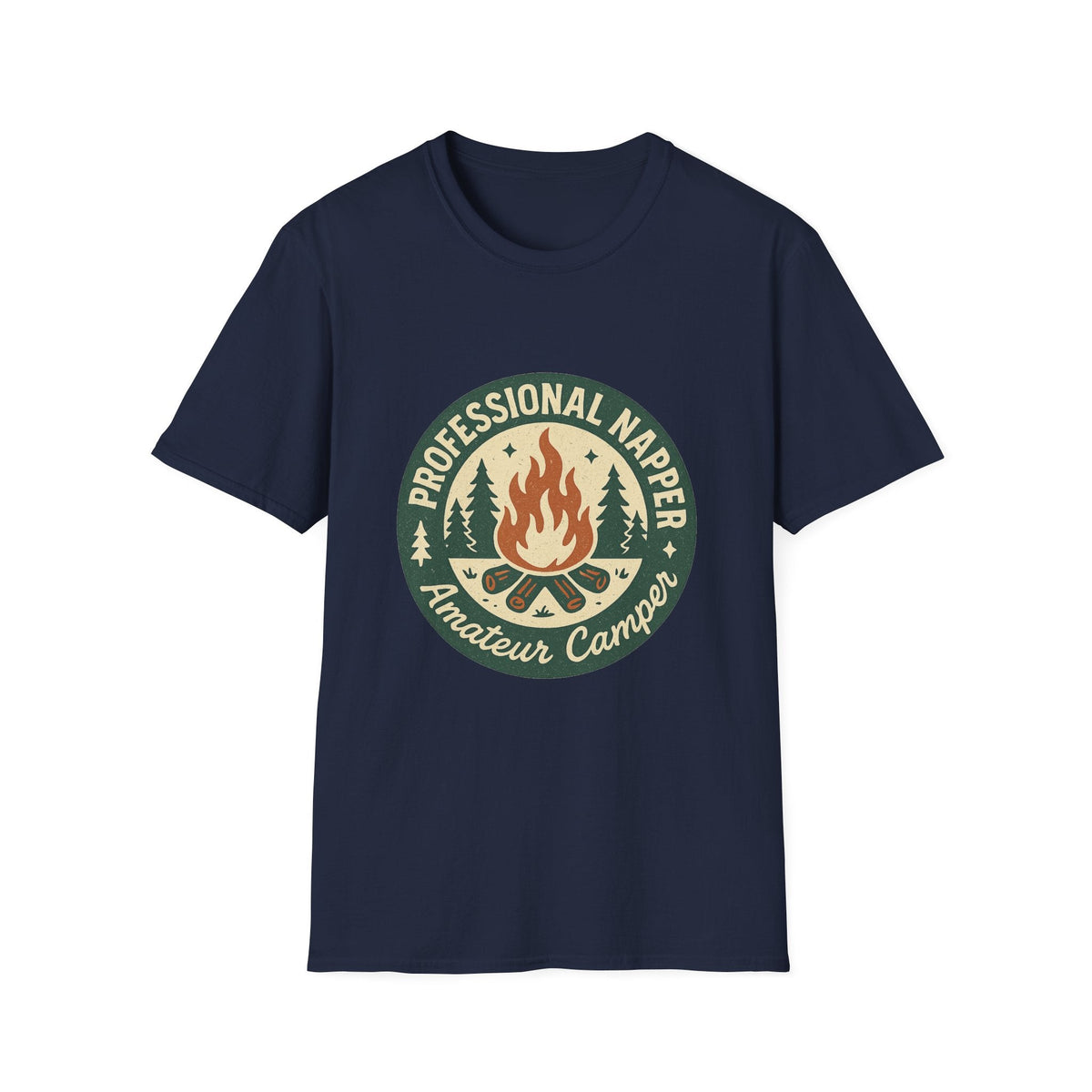 Professional Napper Campfire T-Shirt | Camping Nap Sleep Graphic Tee | SummitPine