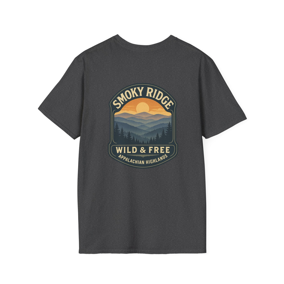 Smoky Ridge Vintage Mountain Art Print | Appalachian Wilderness WPA Style Poster | Retro Hiking Badge Wall Decor for Cabin or Home | SummitPine