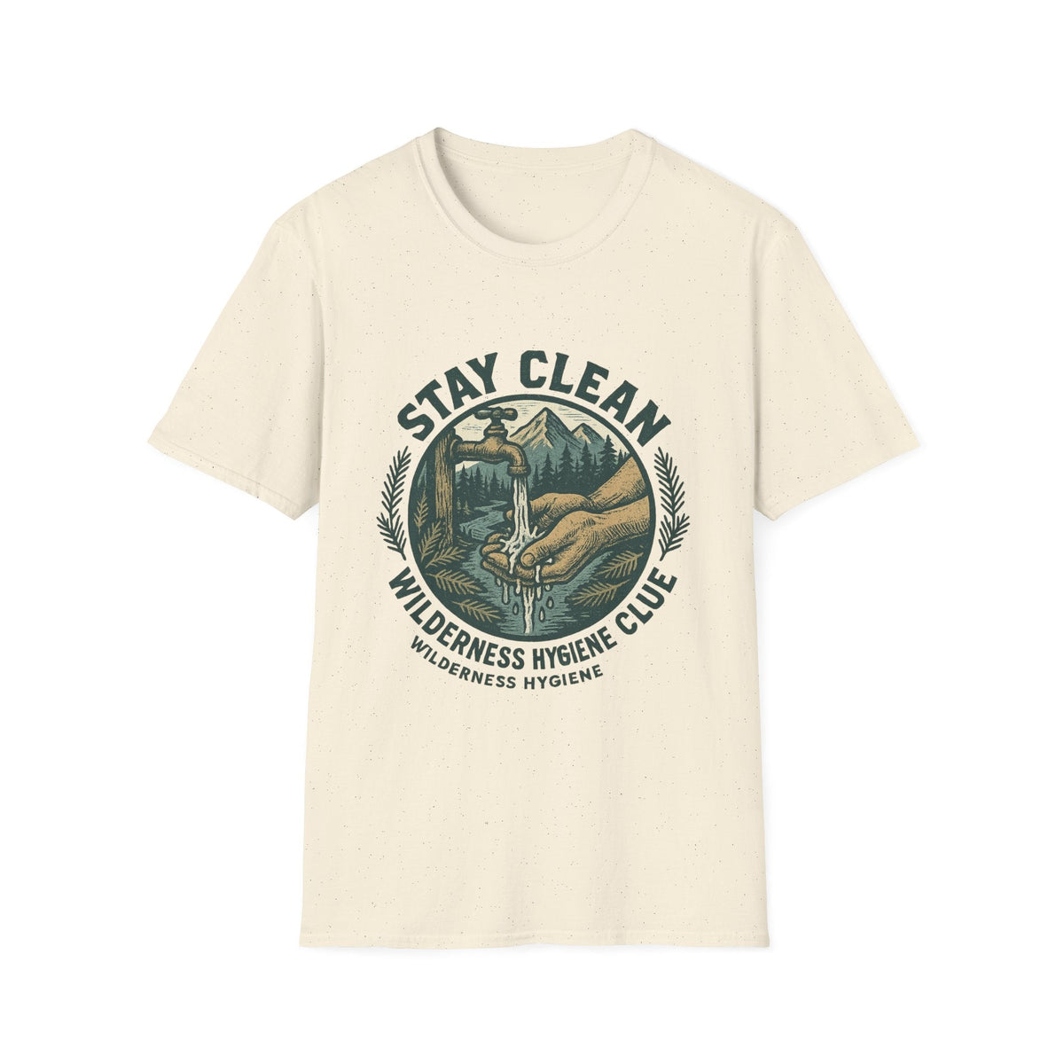 Stay Clean Wilderness Hygiene Club T-Shirt | Outdoor Camping Design | SummitPine