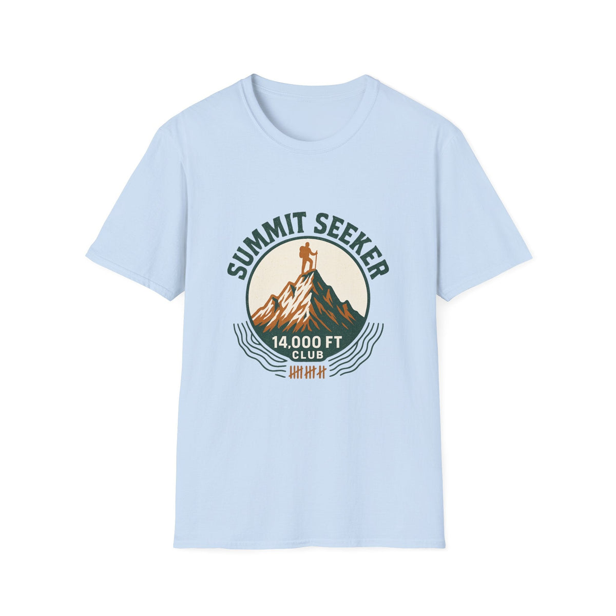 Summit Seeker Mountain Graphic T-Shirt | 14,000 ft Hiking Design | SummitPine