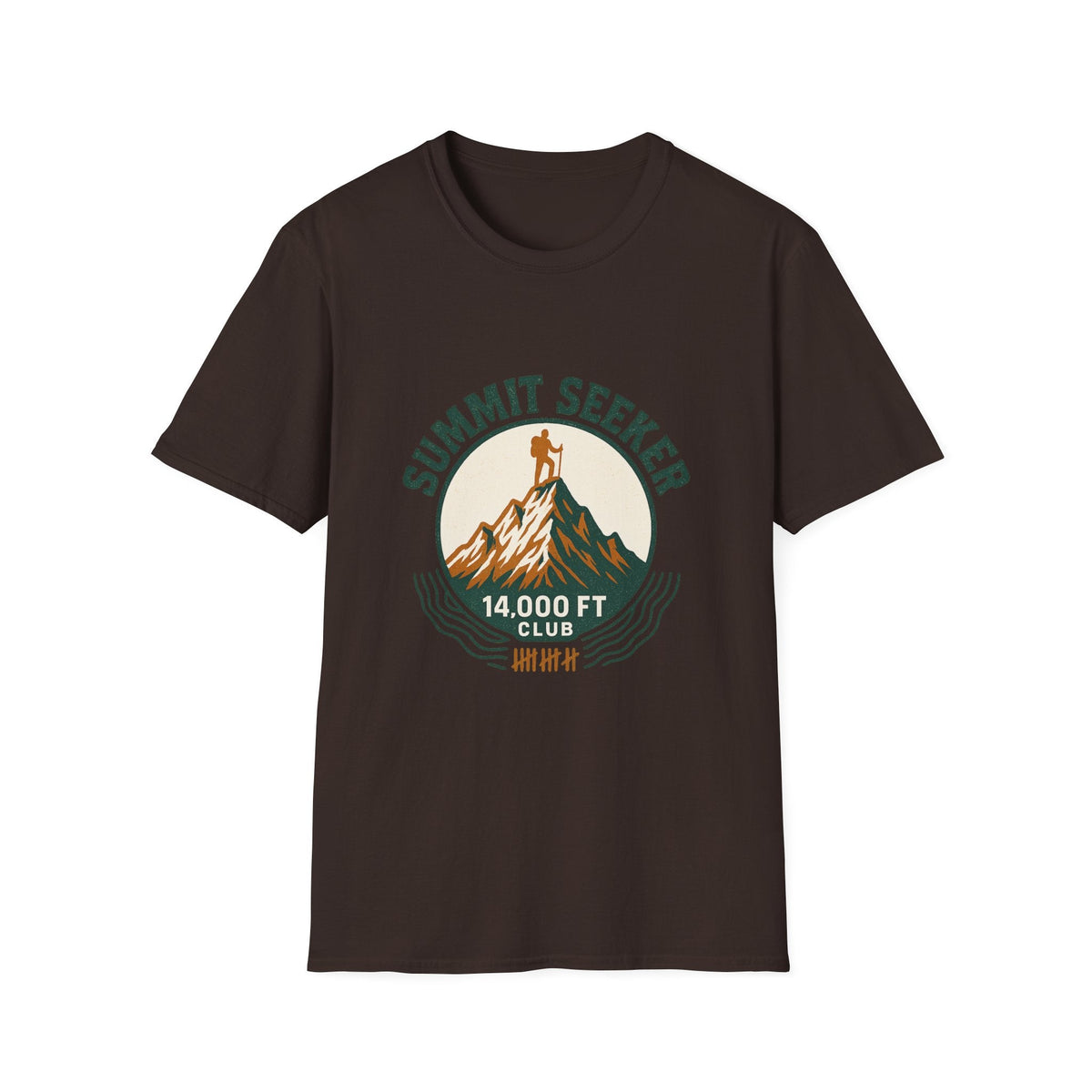 Summit Seeker Mountain Graphic T-Shirt | 14,000 ft Hiking Design | SummitPine
