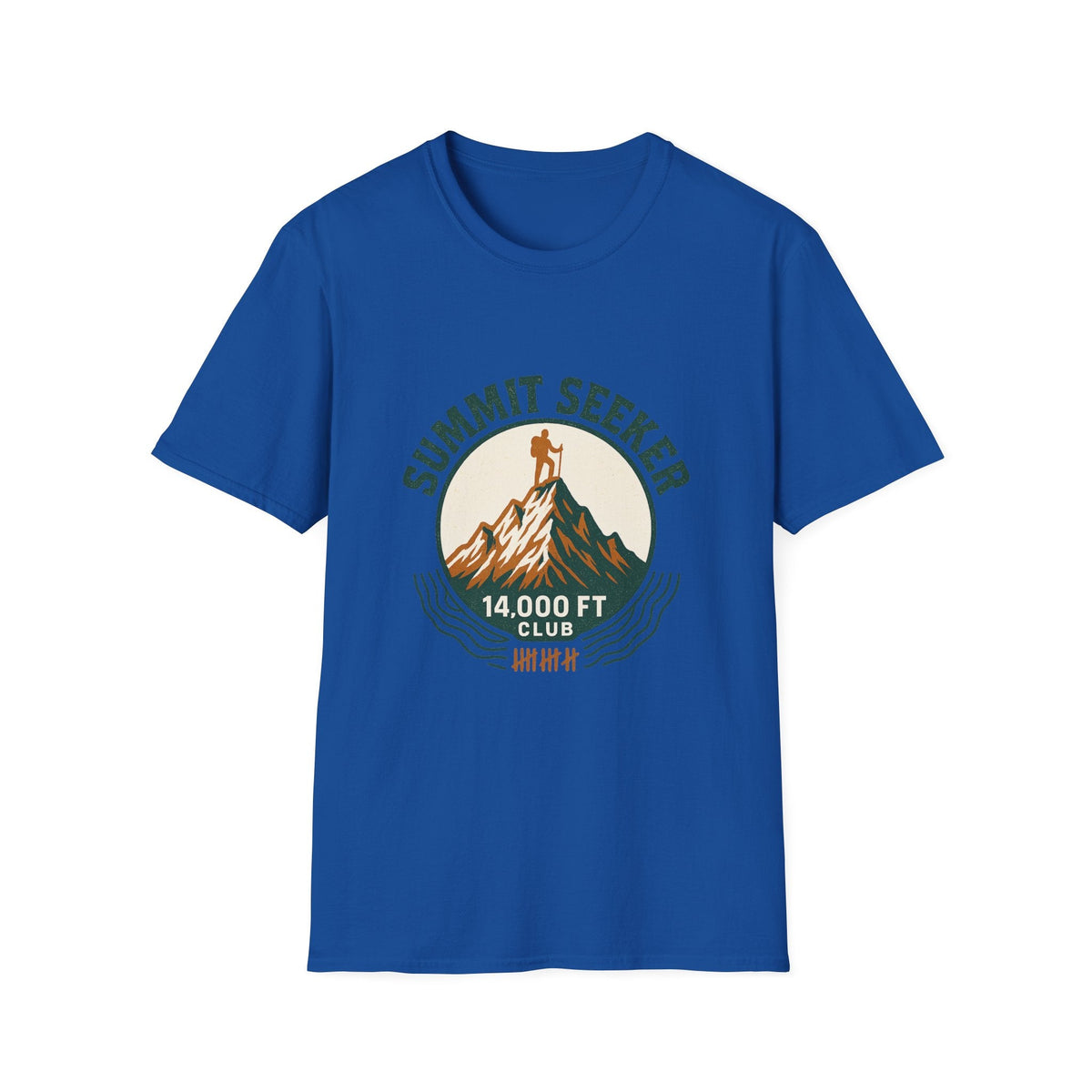 Summit Seeker Mountain Graphic T-Shirt | 14,000 ft Hiking Design | SummitPine