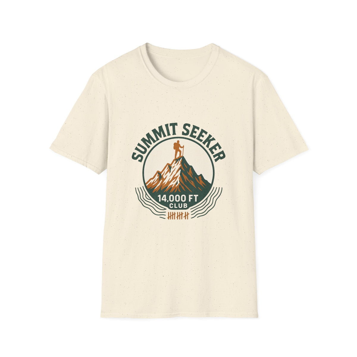 Summit Seeker Mountain Graphic T-Shirt | 14,000 ft Hiking Design | SummitPine