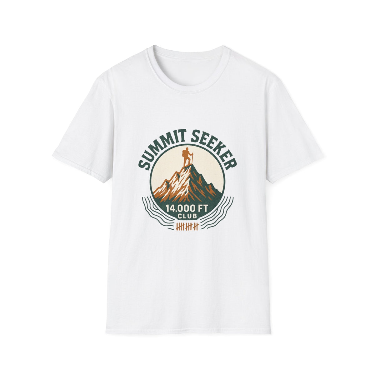 Summit Seeker Mountain Graphic T-Shirt | 14,000 ft Hiking Design | SummitPine