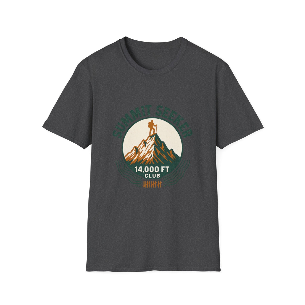 Summit Seeker Mountain Graphic T-Shirt | 14,000 ft Hiking Design | SummitPine