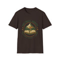 The Trail Awaits mountain and book illustration T-Shirt | hiking, adventure, nature | SummitPine