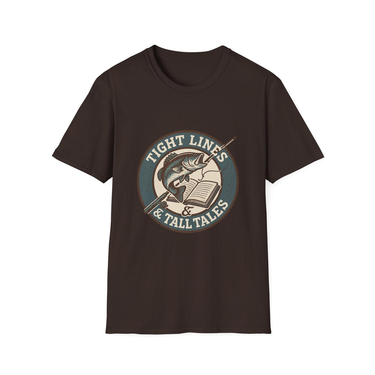 Tight Lines & Tall Tales T-Shirt | Fishing Bass Graphic Tee | SummitPine