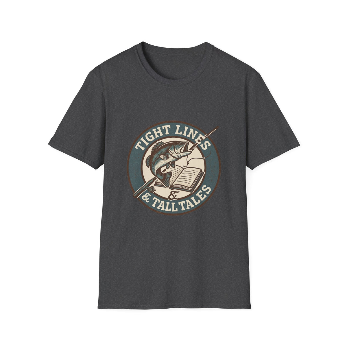 Tight Lines & Tall Tales T-Shirt | Fishing Bass Graphic Tee | SummitPine
