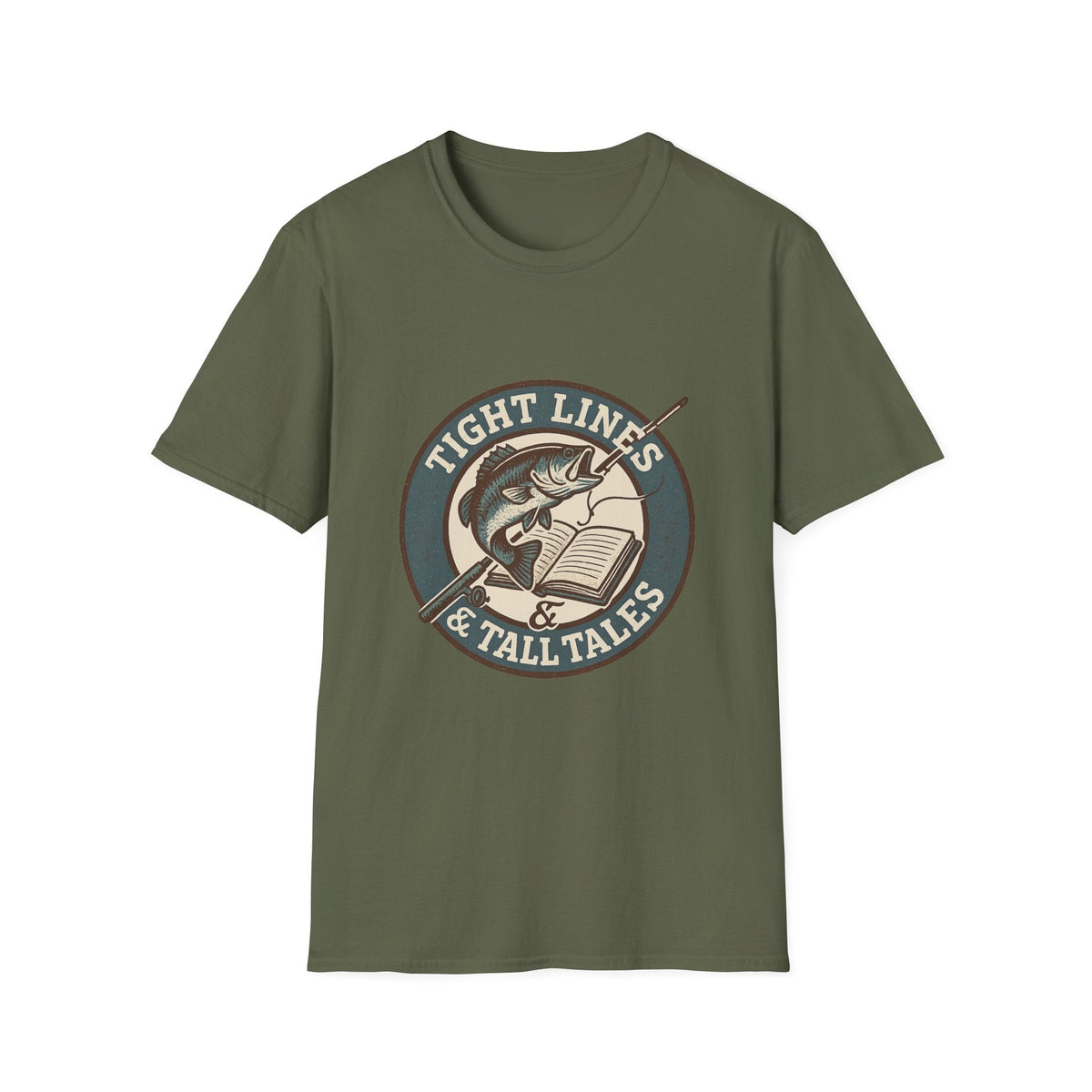 Tight Lines & Tall Tales T-Shirt | Fishing Bass Graphic Tee | SummitPine